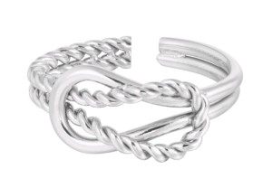 Ring gelinkt, zilver