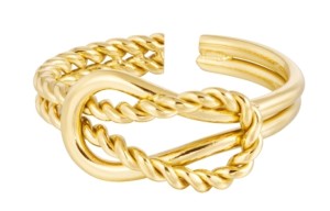 Ring gelinkt, goud
