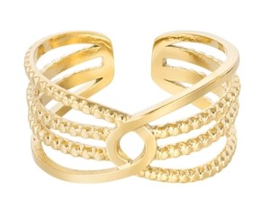 Ring verbonden, goud. 