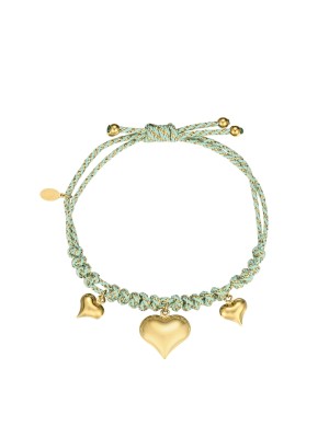 Turquoise hartjes armband 